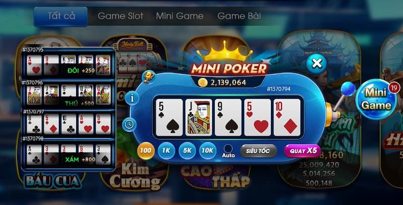 Game nhanh Mini Poker Asia99: Săn hũ nhanh, thưởng đậm 2 Game nhanh Mini Poker tại Asia99