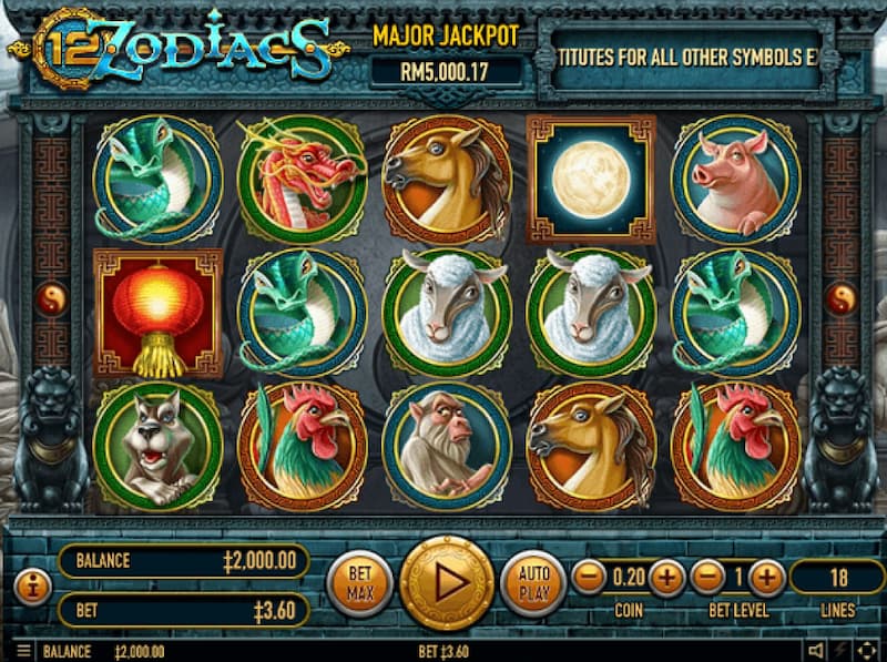 12 Zodiacs (Habanero) Asia99: Chinh phục 12 cung hoàng đạo 3 Muốn chinh phục 12 Zodiacs